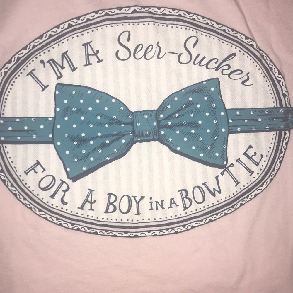 Lauren James Seersucker Pale Pink Tee